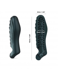 Серая силиконовая насадка на пенис с подхватом Manwan Ryzer - Manwan - в Электростали купить с доставкой