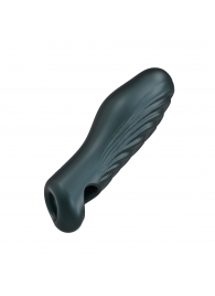 Серая силиконовая насадка на пенис с подхватом Manwan Ryzer - Manwan - в Электростали купить с доставкой