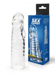 Прозрачная закрытая насадка на член - 15 см. - Sex Expert - в Электростали купить с доставкой