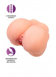 Реалистичный мастурбатор в форме попки с 2 любовными входами - No Name - в Электростали купить с доставкой