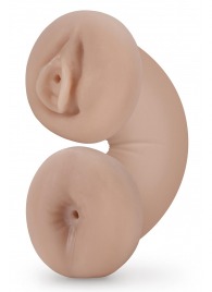 Телесный люминесцентный двусторонний мастурбатор Tasha - Blush Novelties - в Электростали купить с доставкой