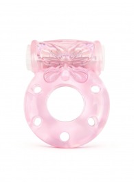Розовое эрекционное виброкольцо с бабочкой - 1137 - в Электростали купить с доставкой
