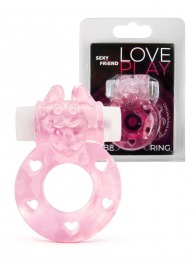 Розовое эрекционное виброкольцо в форме зайчика - 1137 - в Электростали купить с доставкой