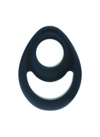 Черное эрекционное кольцо Double Ergo Silicone Cockring - Shots Media BV - в Электростали купить с доставкой