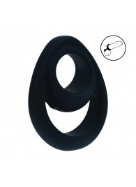 Черное эрекционное кольцо Double Ergo Silicone Cockring - Shots Media BV - в Электростали купить с доставкой