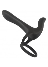 Черная насадка на член с вибрацией Couple’s Vibrator - Orion - в Электростали купить с доставкой