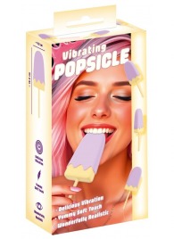 Сиреневый мини-вибратор в форме пломбира Vibrating Popsicle - Orion