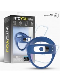 Синее интерактивное эрекционное виброкольцо Rank - Intoyou - в Электростали купить с доставкой