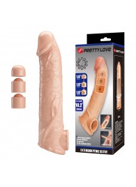 Телесный фаллоудлинитель с подхватом мошонки Silas - 26 см. - Baile - в Электростали купить с доставкой