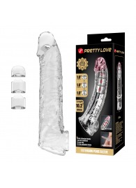 Прозрачный фаллоудлинитель с подхватом мошонки Silas - 26 см. - Baile - в Электростали купить с доставкой