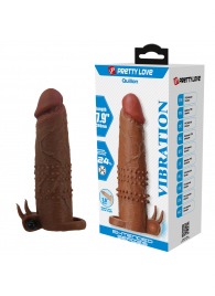 Коричневая насадка на пенис Quillon - 20 см. - Baile - в Электростали купить с доставкой