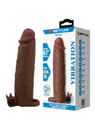 Коричневая насадка на пенис Xerxes - 22 см. - Baile - в Электростали купить с доставкой