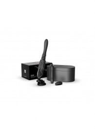 Черная секс-машина с функцией нагрева, насадками и присоской Sesh - Zalo - купить с доставкой в Электростали