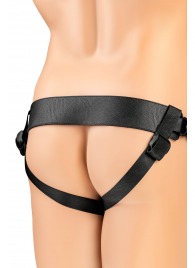 Телесный фаллопротез на черных ремнях Conall - 15 см. - ToyFa - купить с доставкой в Электростали