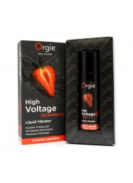 Жидкий вибратор Orgie High Voltage Strawberry - 15 мл. - ORGIE - купить с доставкой в Электростали