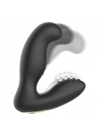 Черный вибромассажер простаты с ротацией и пультом ДУ - Ibiza - в Электростали купить с доставкой