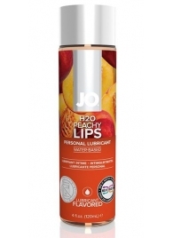 Лубрикант на водной основе с ароматом персика JO Flavored Peachy Lips - 120 мл. - System JO - купить с доставкой в Электростали