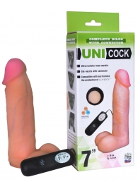 Фаллическая насадка Харнесс UNICOCK 7  с вибрацией - 19 см. - LOVETOY (А-Полимер) - купить с доставкой в Электростали