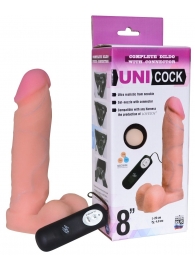 Фаллическая насадка Харнесс UNICOCK 8  с вибрацией - 20 см. - LOVETOY (А-Полимер) - купить с доставкой в Электростали