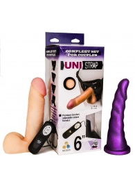 Вибрострапон с двумя насадками UniStrap - 18 и 18 см. - LOVETOY (А-Полимер) - купить с доставкой в Электростали