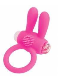 Розовое эрекционное виброкольцо A-toys с ушками - A-toys - в Электростали купить с доставкой