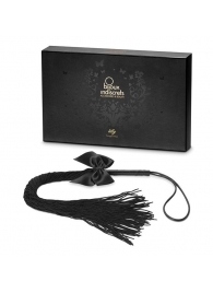 Чёрная плётка Lilly Whip Bijoux - Bijoux Indiscrets - купить с доставкой в Электростали