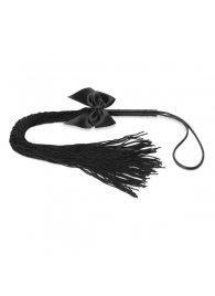 Чёрная плётка Lilly Whip Bijoux - Bijoux Indiscrets - купить с доставкой в Электростали