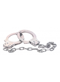 Наручники из металла с длинной цепочкой CHROME HANDCUFFS METAL HANDCUFFS W. KEY - NMC - купить с доставкой в Электростали