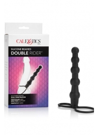 Насадка на пенис для двойного проникновения Silicone Beaded Double Rider - 14 см. - California Exotic Novelties - в Электростали купить с доставкой