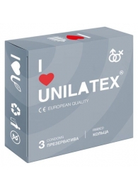 Презервативы с рёбрами Unilatex Ribbed - 3 шт. - Unilatex - купить с доставкой в Электростали