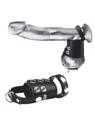 Кольцо на член и мошонку Cock Ring With 2  Ball Stretcher And Optional Weight Ring - BlueLine - в Электростали купить с доставкой