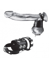 Утяжка на пенис и мошонку Cock Ring With 1.5  Ball Stretcher And Optional Weight Ring - BlueLine - купить с доставкой в Электростали