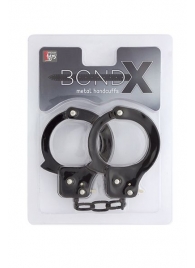 Чёрные наручники из листового металла BONDX METAL CUFFS BLACK - Dream Toys - купить с доставкой в Электростали