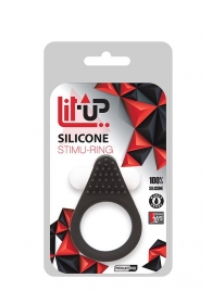 Чёрное эрекционное кольцо LIT-UP SILICONE STIMU RING 1 BLACK - Dream Toys - в Электростали купить с доставкой