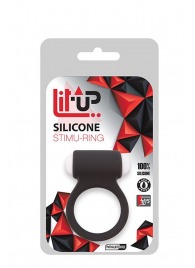 Чёрное эрекционное виброкольцо LIT-UP SILICONE STIMU RING 3 BLACK - Dream Toys - в Электростали купить с доставкой
