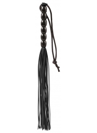 Чёрная мини-плеть из резины Rubber Mini Whip - 22 см. - Blush Novelties - купить с доставкой в Электростали