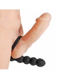 Насадка для двойного проникновения Double Fun Cock Ring with Double Penetration Vibe - XR Brands - в Электростали купить с доставкой