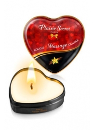 Массажная свеча с ароматом ванили Bougie Massage Candle - 35 мл. - Plaisir Secret - купить с доставкой в Электростали