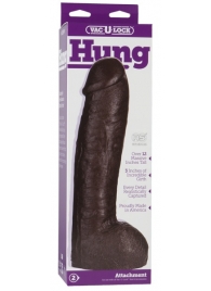 Большая насадка для трусиков Vac-U-Lock Realistic Hung - 31,7 см. - Doc Johnson - купить с доставкой в Электростали