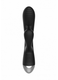 Чёрный вибратор E-Stimulation Rabbit Vibrator с электростимуляцией - 19 см. - Shots Media BV - купить с доставкой в Электростали