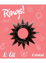 Чёрное эрекционное кольцо Rings Cristal - Lola Games - в Электростали купить с доставкой