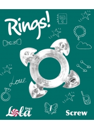 Прозрачное эрекционное кольцо Rings Screw - Lola Games - в Электростали купить с доставкой