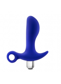 Синий стимулятор простаты с ручкой-кольцом Performance Prostimulator 02 - Blush Novelties - в Электростали купить с доставкой