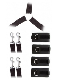 Комплект наручников и поножей LUXURIOUS BED RESTRAINT CUFF SET - Blush Novelties - купить с доставкой в Электростали