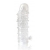 Закрытая прозрачная рельефная насадка Crystal sleeve - 13 см. - Erowoman-Eroman - в Электростали купить с доставкой