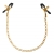 Чёрные с золотом зажимы на соски Gold Chain Nipple Clamps - Pipedream - купить с доставкой в Электростали
