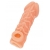 Телесная закрытая насадка с венками Cock Sleeve Size L - 17,6 см. - KOKOS - в Электростали купить с доставкой