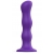 Фиолетовая насадка Strap-On-Me Dildo Geisha Balls size M - Strap-on-me - купить с доставкой в Электростали