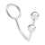 Кольцо на пенис с анальным стимулятором Two Bead Stainless Steel Anal Hook   Cock Ring - BlueLine - в Электростали купить с доставкой