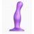 Фиолетовая насадка Strap-On-Me Dildo Plug Curvy size M - Strap-on-me - купить с доставкой в Электростали